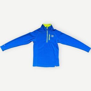 Karrimor Kids Boys Quarter Zip Pullover Blue & Yellow Fleece Sweatshirt. 10.